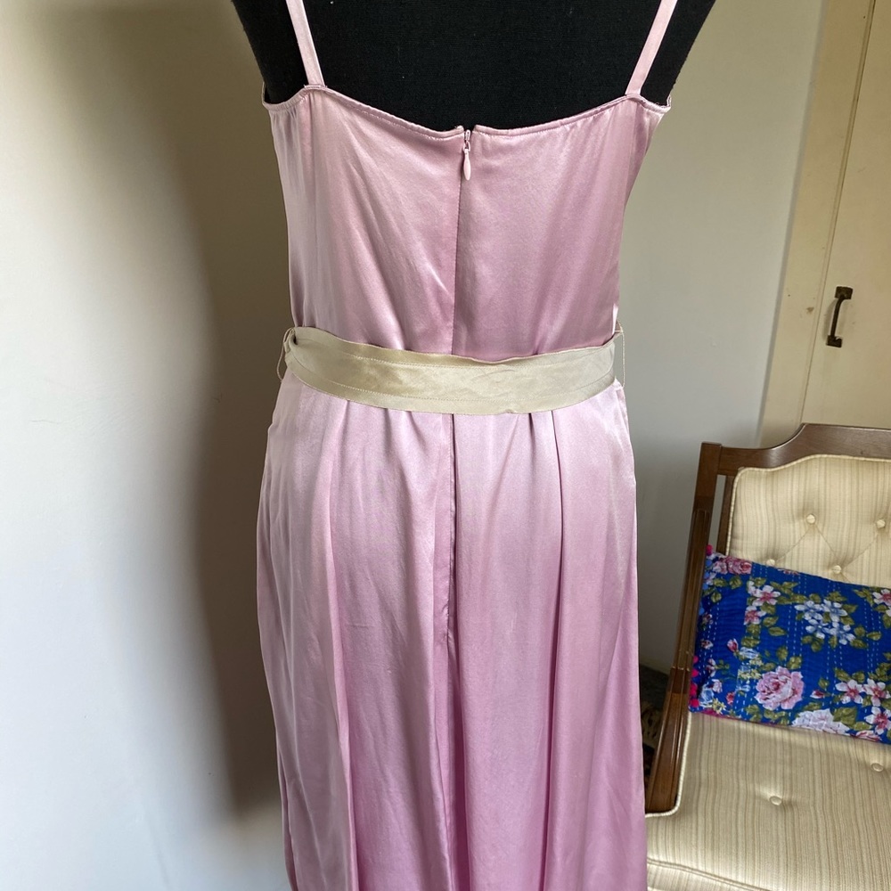 Gorgeous lavender satin and beaded dress, size 4-6 - Picture 6 of 9